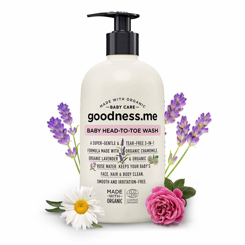 goodnessme Certified Organic Baby Head-to-Toe Face, Body Wash & Shampoo