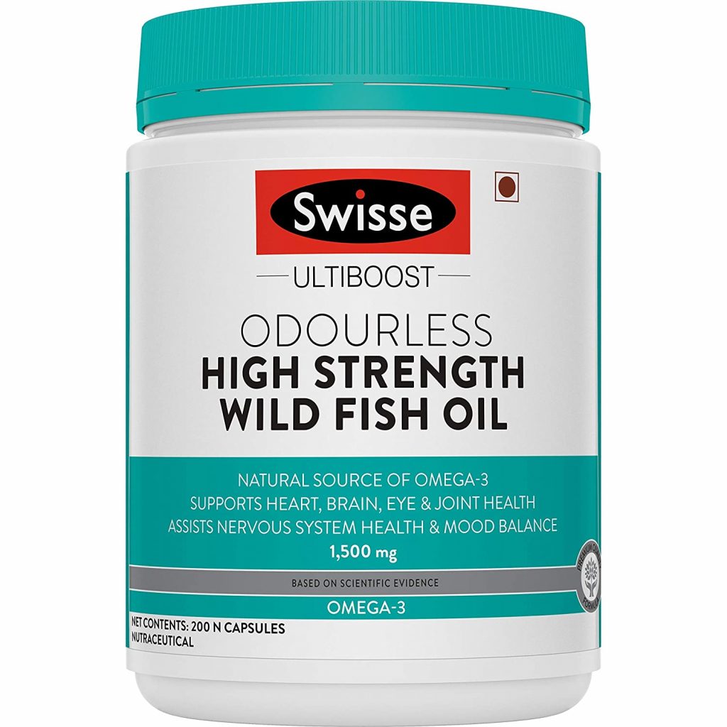 Swisse Ultiboost Odourless High Strength Wild Fish Oil with (1500 mg) Omega 3