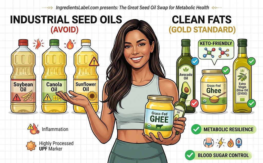 2026 Nutrition Label showing Avocado Oil vs Canola Oil